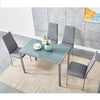 3 Colours Dining Table and 4 / 6 Padded Chairs Set Home Kitchen Furniture New