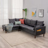 L-Shaped Corner Sofa, Sectional Couch with Built-in USB Port Chaise