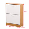 SHOE CABINET 2 DRAWER STORAGE CUPBOARD RACK SHELF FOOTWEAR ORGANISER SHOE STAND