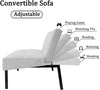 Patchwork Fabric Sofa bed Click Clack Couch Recliner Metal Frame Bed