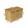 Double Triple Wheelie Bin Storage Wooden Store Cover Garden Rubbish Dustbin Shed