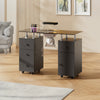 Manicure Table Makeup Dressing Station Nail Desk Workstation Storage Portable