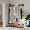 Scaffold Clothes Wardrobe - Industrial Rustic Shelf Storage Unit Open Clothing