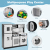 Chef Pretend Play Toy Kids Kitchen Playset w/Water Dispenser-Black