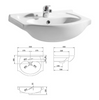 550mm Gloss Grey Vanity Unit & Basin + 500mm WC Toilet Unit Set Bathroom