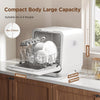 Table Top Dishwasher Mini Tabletop Dishwasher 6L Built-in Water Tank