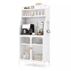 Kitchen Pantry Storage Cabinet Freestanding Baker's Rack 5-Tier Microwave Stand