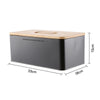 Metal Bread Bin with Chopping Board Lid Kitchen Food Cake Loaf Storage Container