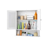 Bathroom Mirror Cabinet Wall Mounted Storage Unit MDF Wooden Shelves Vanity UK