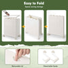 Foldable Storage Box Rolling Yoga Mat Storage Basket w/4 Wheels-White