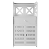 White Bathroom Storage Cabinet Floor Standing Cupboard Corner Unit Toilet Shelf