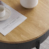 Modern Round Coffee Table with Storage for Living Room Sofa Side End Tables