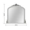 Rectangle Shape Arched Window Mirror Durable Metal Frame Wall Mounted Home Decor