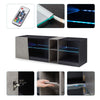 Mondeer LED TV Cabinet TV Stand 140cm with 5 Open Compartments 1 Door RGB Lights