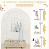 Portable Mobile Clothes Hanging Rod Kids Clothes Rack w/ Basket-White
