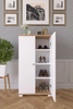 Multi-Purpose 110 cm Shoe Cabinet with 2 Doors Oak White