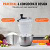 Stainless Steel Salad Spinner 4.75Qt Large Vegetable Dryer Washer BPA-Free