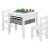 Kids Table and Chairs Childrens Activity Play Build Bricks Table w/ Storage Box
