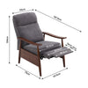 Modern Wooden Frame Recliner Single Sofa Napping Chair Fireside Bedroom Lounger
