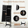 Mirrored Jewelry Armoire Bedroom Standing Jewelry Cabinet Storage Organizer