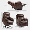 Power Lift Electric Recliner Chair for Elderly Riser & Reclining Armchair Brown