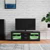 Modern 120cm TV Unit Cabinet Stand 2 Drawer High Gloss Front with RGB LED Lights