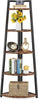 Tribesigns 70 inch Tall Corner Shelf, 5 Tier Rustic Corner Bookshelf