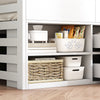 Kids Cabin Bed Mid Sleeper Bed Frame Storage Bed with Drawers and Shelves White