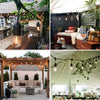 98ft Festoon Outdoor String Lights Mains Powered E27 S14 LED Bulbs Garden Light