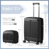 20” Lightweight PP Hardshell Luggage w/ TSA Lock&Spinner Wheels-Black