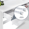 Dressing Table LED Lights Mirror Stool Drawers Vanity Makeup Desk Set White NEW