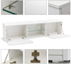 Mondeer 160cm LED TV Stand Cabinet Unit High Gloss Door MDF with RGB Lights