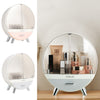 Round Makeup Storage Box Desktop Cosmetic Organizer Drawer Holder Tidy Case Bag