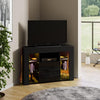 Modern Corner TV Unit TV Stand Entertainment Center LED Cabinet High Gloss Front