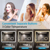 LED Bathroom Mirror With 3 Color Lights Bluetooth Speaker 3x Magnifying Demister