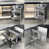 Blind Corner Pull Out Larder Kitchen Pantry Cupboard Cabinet Storage Organiser
