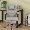 Luxury Office Chair Desk Chair with Pillow PU Leather Padded Arms Swivel Chair
