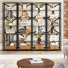 200 cm Tall Bookcase, 6-Tier Industrial Bookcase Narrow Shelf with Metal Frame