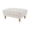 Dusk Hebden Natural Stripe Linen Button Top Ottoman Pouffe RRP £367