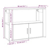 Gecheer Sideboard Buffet Cabinet White 80x30x60 Engineered Wood Side O6C4