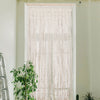 Macrame Beaded Curtain Door Curtains Boho Wedding Backdrop Decor Beige 90x180cm