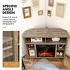 Rustic Corner TV Stand Entertainment Center Media Console Table for TV up to 48"