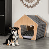 Small Medium Wood Dog House Kennel Crate Pet Cat Puppy Cage Tent Indoor Shelter