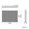 Black Radiator Vertical Horizontal Flat Panel Central Heating Rads 1800 1600 600