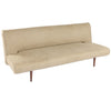 202cm 3 Seater Faux Suede Sofa Bed Click Clack Padded Sleeper Recliner Couch