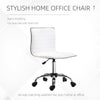 Armless Mid-Back Adjustable Office Chair with 360 Swivel White