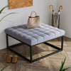Large Square Footstool Chesterfield Pouffe Foot Stool Ottoman Bench Coffee Table