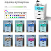 Nightstand White RGB Cabinet LED Modern Bedside Drawers Matte Table UK Socket