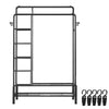 Heavy Duty Clothes Rail 120Kg Load Sturdy Clothes Rack with Shelfs & Shoe Rack