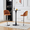 Set of 2 Modern Velvet Bar Stools Breakfast Home Kitchen Chair Bar Bistro Orange